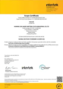 Home sc grs certificate 4.0 haining lida warp knitting 01